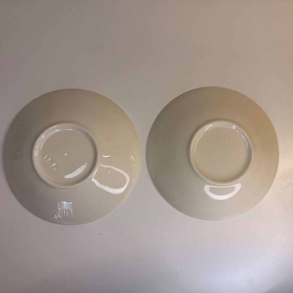 Taylor Smith & Taylor Ironstone Yellow Daisy Bowls USA 7.5" Set of 2 Small chip - Picture 8 of 10